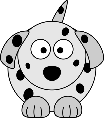 Dalmatiske tegnefilmfigur hund