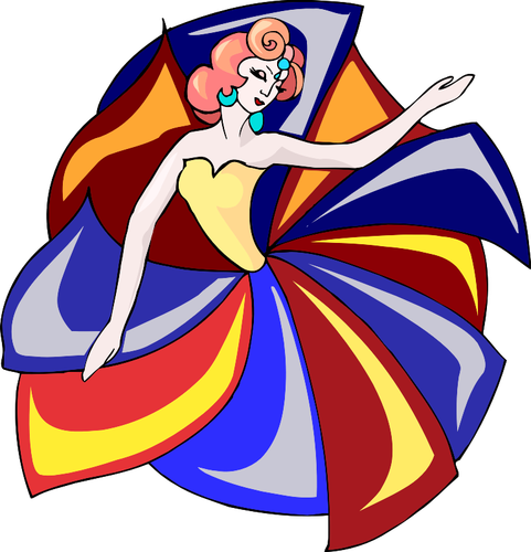 Bohémský tanečnice vektorový obrázek