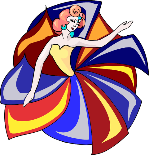 Arty dancer vector image