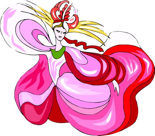 Dancing lady vector image