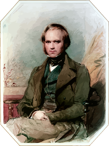 Charles Darwin vector portrait