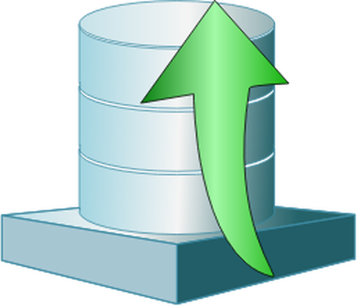 Databasplattform upp vektor illustration