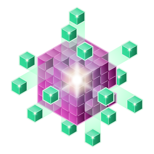 Purple and green cubes