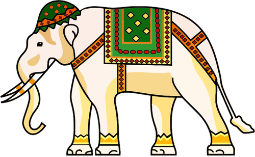 Dekorierte ornamentale Elefant