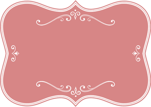 Pink flourish frame