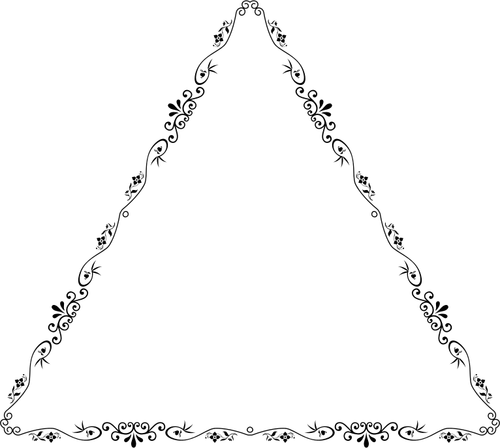 Triangulär blommig form