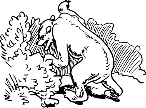 Hewan Makhluk Di Semak Semak Vektor Gambar Domain Publik Vektor