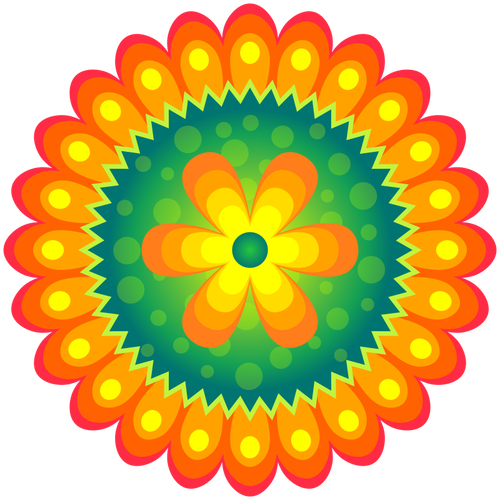 Orange decorative flower