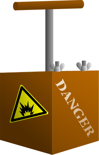 Векторное изображение коробки коричневый детонатор