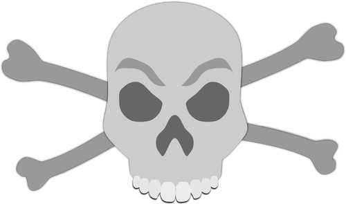 Векторное изображение абстрактного знака череп и кости