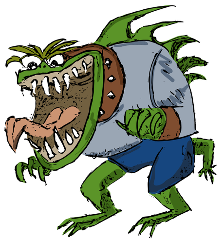 Ugly cartoon monster | Public domain vectors