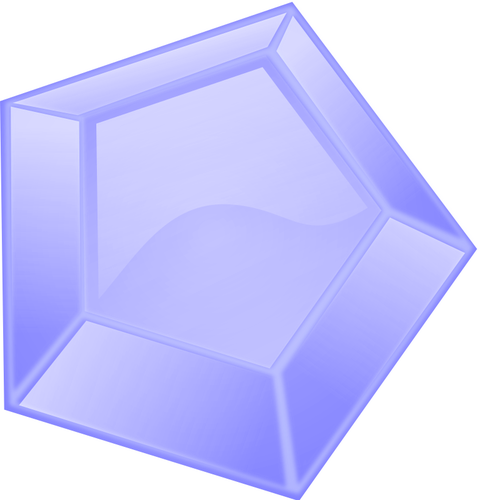 六角形蓝色钻石矢量图像