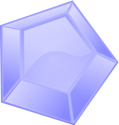 Imagen vectorial de diamante azul hexagonal