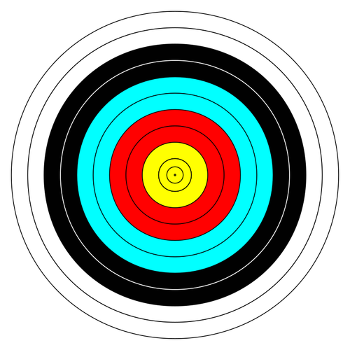 Vector drawing of 11 ring circle
