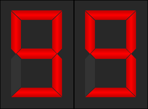 Numberdisplay digitale vectorimage