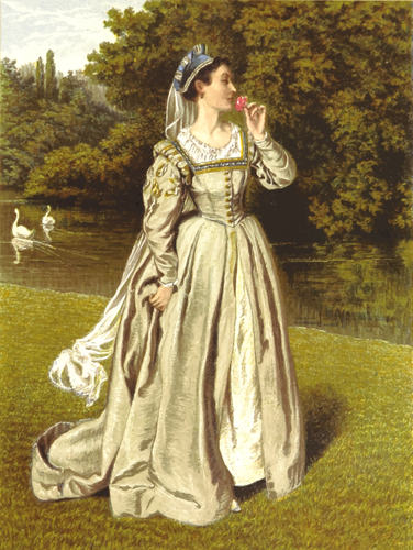 Graceful woman in nature
