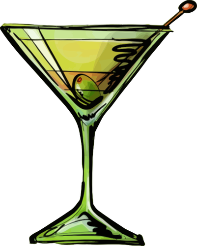 Cocktail de martini sujo