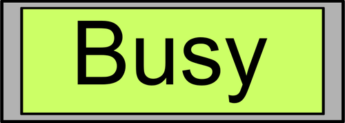 Digital Display "Busy" vector image