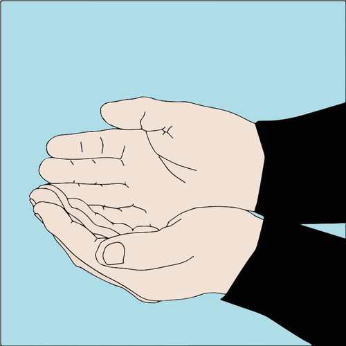 Ręka sygnał dla nurków