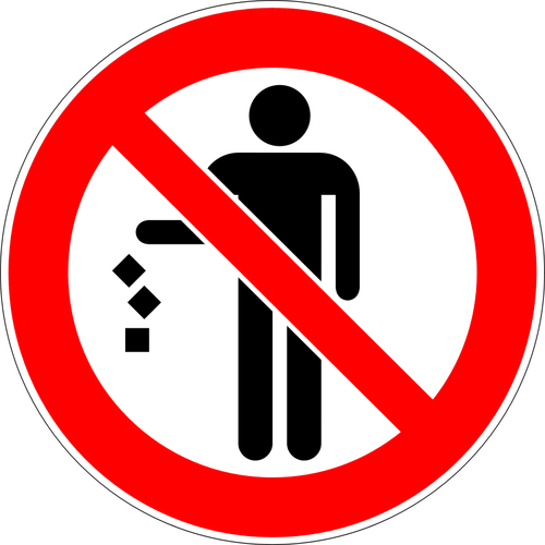 Do not litter sign vector graphics