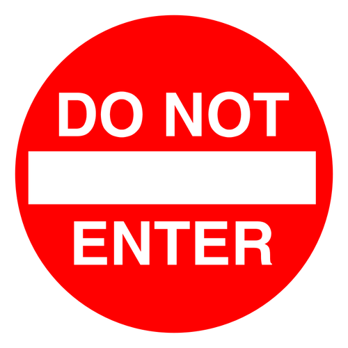 Do not enter traffic sign vector image