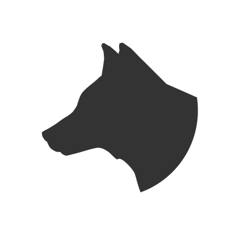 صورة ظلية رأس الكلب