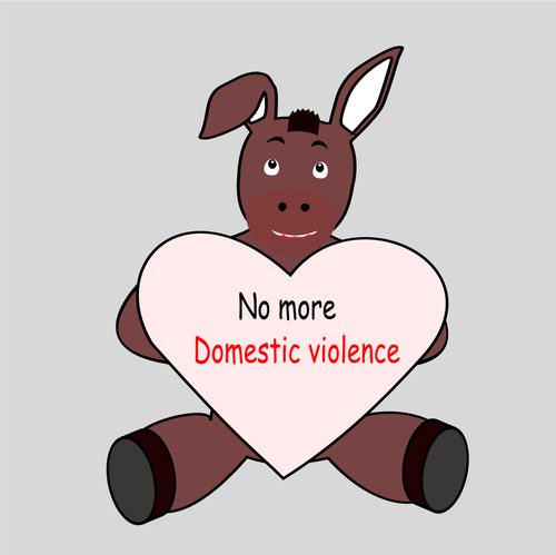 Aasi perheväkivaltaa vastaan vektorigrafiikka