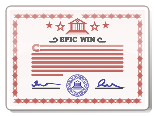 Certificate vector image