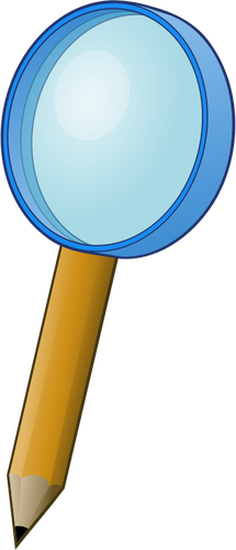 Magnifying pencil vector image