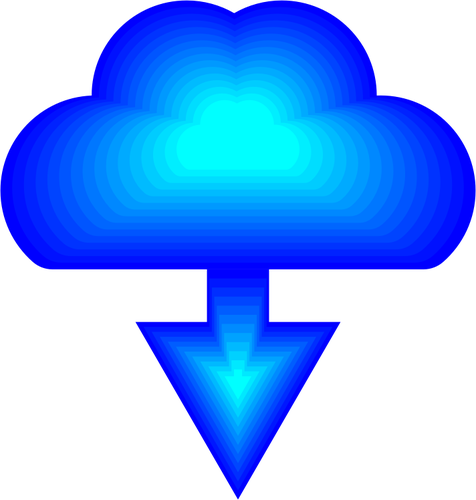 Icône de téléchargement bleu