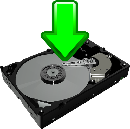 Download to HDD icon vector image