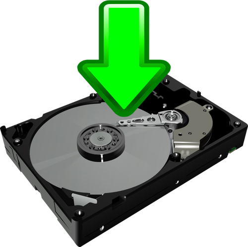 Download to HDD icon vector image