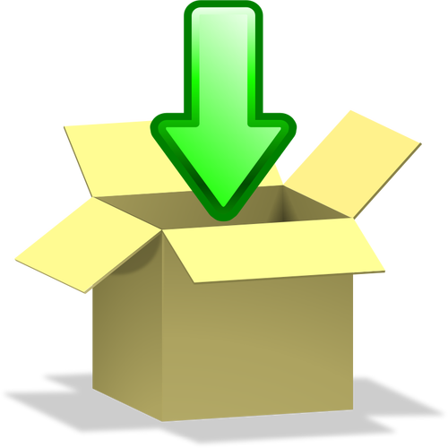 Download to box icon vector image