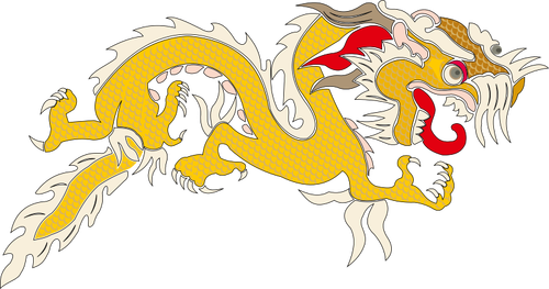 Färgglada dragon