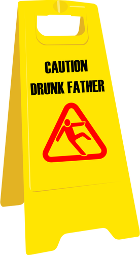 Векторный рисунок знака пьяный отец