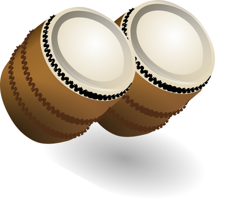 O pereche de bongos vector illustration