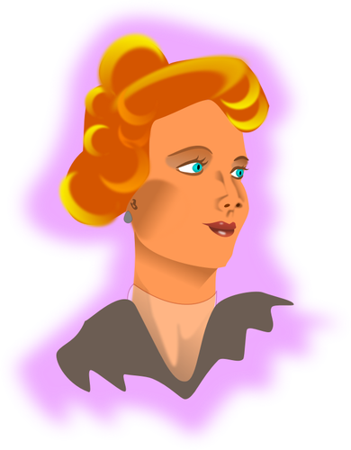 Sybil Grey portrait vector clip art