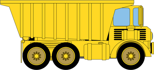 Ilustração em vetor de caminhão grande de mineração