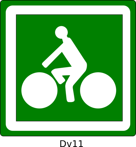 Clip-art vector de ciclismo rota de sinalização de trânsito