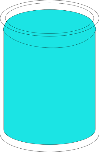 Glass full of water vector illustration