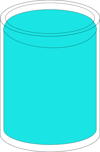 Glass of water vector drawing