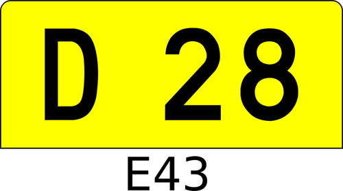 D28 国家道路提示性交通标志矢量图形
