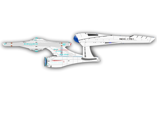 Nieuwe Spaceship Enterprise vector tekening