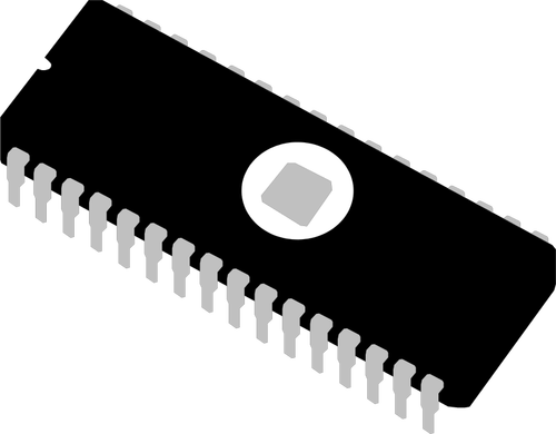 בתמונה וקטורית של מודול זיכרון המחשב Eprom