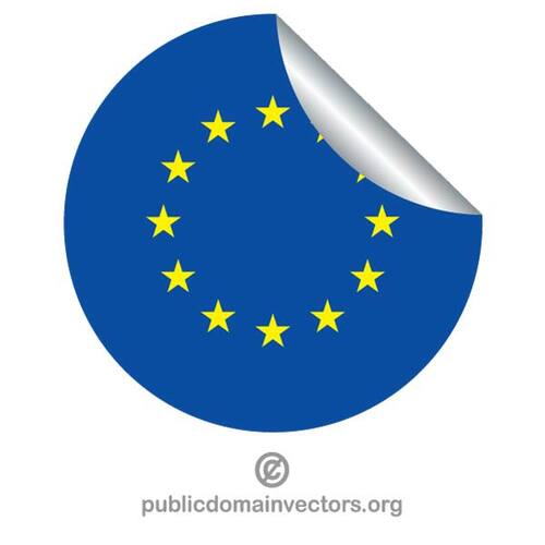 ملصق علم الاتحاد الأوروبي