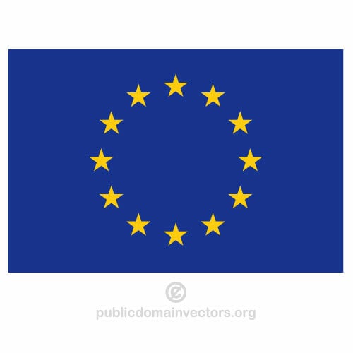 矢量旗帜的欧洲联盟