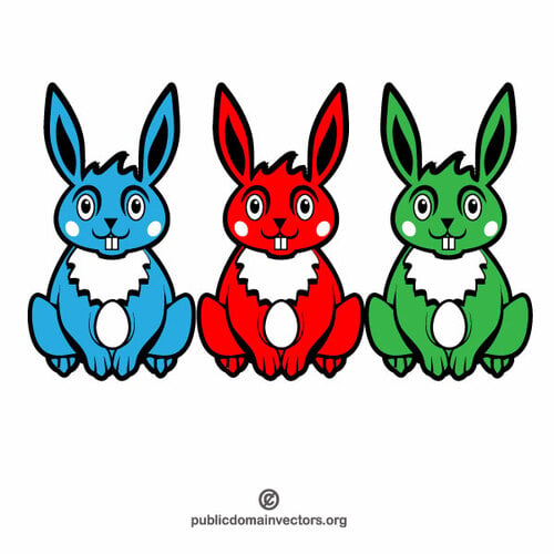 Lapins colorés