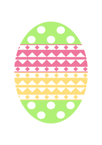 Pastel kleuren Easter egg vector afbeelding