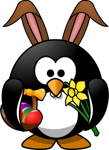 Bunny penguin vector illustration