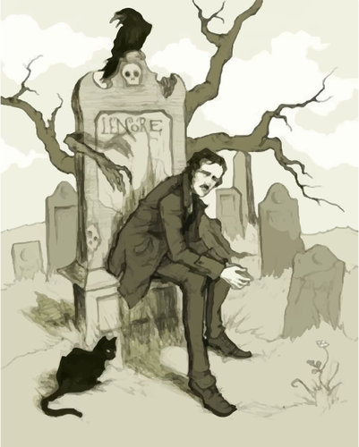 Edgar Allan Poe illüstrasyon